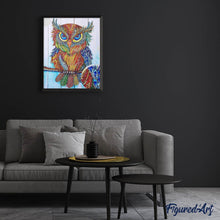 Charger l'image dans la galerie, Broderie Diamant | Broderie Diamant - Chouette et Strass | animaux Broderie Animaux chouettes et hiboux | FiguredArt