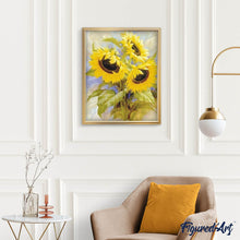 Charger l'image dans la galerie, Broderie Diamant | Broderie Diamant - Petits Tournesols | Broderie Fleurs fleurs | FiguredArt