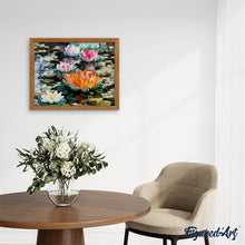 Charger l'image dans la galerie, Broderie Diamant | Broderie Diamant - Nénuphars en Couleur | Broderie Fleurs fleurs | FiguredArt