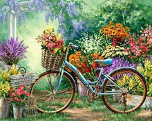 Charger l'image dans la galerie, Broderie Diamant | Broderie Diamant - Vélos et Fleurs | Broderie Fleurs fleurs | FiguredArt