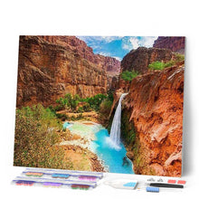 Charger l'image dans la galerie, Broderie Diamant | Broderie Diamant - Cascade dans le Désert | Broderie Paysages paysages | FiguredArt