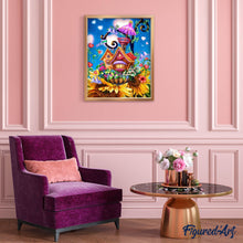 Charger l'image dans la galerie, Broderie Diamant | Broderie Diamant - Chateau sur Tournesols | Broderie Fleurs chateaux fleurs | FiguredArt