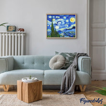 Charger l'image dans la galerie, Broderie Diamant | Broderie Diamant - Nuit étoilée 2 | Broderie Reproduction dOeuvres reproduction doeuvres | FiguredArt