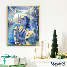 Charger l'image dans la galerie, Broderie Diamant | Broderie Diamant - Princesse des Animaux | animaux Broderie Animaux | FiguredArt