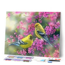 Charger l'image dans la galerie, Broderie Diamant | Broderie Diamant - Oiseaux sur Branche fleurie | animaux Broderie Animaux oiseaux | FiguredArt