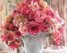 Charger l'image dans la galerie, Broderie Diamant | Broderie Diamant - Gros Bouquet de Roses | Broderie Fleurs fleurs | FiguredArt