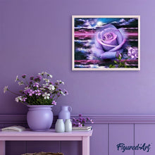 Charger l'image dans la galerie, Broderie Diamant | Broderie Diamant - Rose et Mer | Broderie Fleurs fleurs | FiguredArt