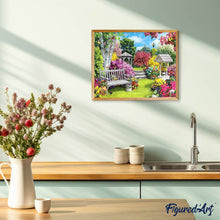 Charger l'image dans la galerie, Broderie Diamant - Joli Jardin 40x50cm toile tendue sur châssis