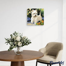 Charger l'image dans la galerie, Broderie Diamant | Broderie Diamant - Chien Westie | animaux Broderie Animaux chiens | FiguredArt