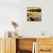 Charger l'image dans la galerie, Broderie Diamant | Broderie Diamant - Barque sur Lac | bateaux Broderie Bateaux | FiguredArt