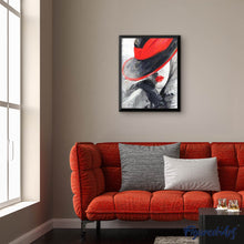 Charger l'image dans la galerie, Broderie Diamant | Broderie Diamant - Femme au chapeau Rouge | Broderie Romantique romantique | FiguredArt