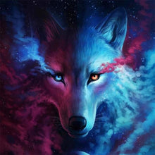 Charger l'image dans la galerie, Broderie Diamant | Broderie Diamant - Regard de Loup Couleur | animaux Broderie Animaux lapins loups | FiguredArt