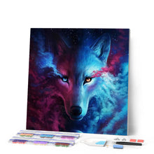 Charger l'image dans la galerie, Broderie Diamant | Broderie Diamant - Regard de Loup Couleur | animaux Broderie Animaux lapins loups | FiguredArt