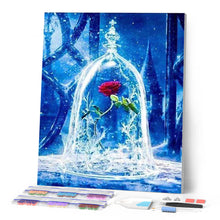 Charger l'image dans la galerie, Broderie Diamant | Broderie Diamant - Rose enchantée | Broderie Films Broderie Fleurs films fleurs | FiguredArt