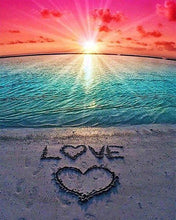 Charger l'image dans la galerie, Broderie Diamant | Broderie Diamant - Love sur le sable | Broderie Paysages paysages | FiguredArt