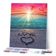 Charger l'image dans la galerie, Broderie Diamant | Broderie Diamant - Love sur le sable | Broderie Paysages paysages | FiguredArt