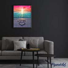 Charger l'image dans la galerie, Broderie Diamant | Broderie Diamant - Love sur le sable | Broderie Paysages paysages | FiguredArt