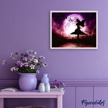 Charger l'image dans la galerie, Broderie Diamant | Broderie Diamant - Fée et Pleine Lune | Broderie Romantique romantique | FiguredArt