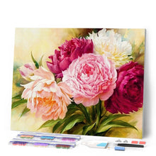 Charger l'image dans la galerie, Broderie Diamant | Broderie Diamant - Fleurs teintes de Rose | Broderie Fleurs fleurs | FiguredArt