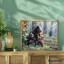 Charger l'image dans la galerie, Broderie Diamant | Broderie Diamant - Famille dOurs | animaux Broderie Animaux ours | FiguredArt