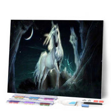 Charger l'image dans la galerie, Broderie Diamant | Broderie Diamant - Licorne dans la pénombre | animaux Broderie Animaux licornes | FiguredArt