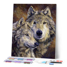 Charger l'image dans la galerie, Broderie Diamant | Broderie Diamant - Visages de Loups | animaux Broderie Animaux lapins loups | FiguredArt