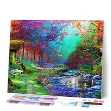 Charger l'image dans la galerie, Broderie Diamant | Broderie Diamant - Jardin relaxant | Broderie Paysages paysages | FiguredArt