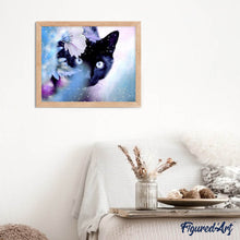 Charger l'image dans la galerie, Broderie Diamant | Broderie Diamant - Chat et Fleur | animaux Broderie Animaux chats | FiguredArt