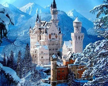 Charger l'image dans la galerie, Broderie Diamant | Broderie Diamant - Chateau en Haute Montagne | Broderie Paysages chateaux montagnes paysages | FiguredArt