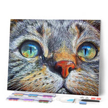 Charger l'image dans la galerie, Broderie Diamant | Broderie Diamant - Visage de Chat | animaux Broderie Animaux chats | FiguredArt