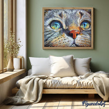 Charger l'image dans la galerie, Broderie Diamant | Broderie Diamant - Visage de Chat | animaux Broderie Animaux chats | FiguredArt