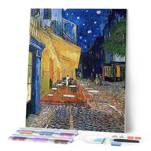 Charger l'image dans la galerie, Broderie Diamant | Broderie Diamant - Van Gogh Terrace de Café | Broderie Reproduction dOeuvres reproduction doeuvres van gogh | FiguredArt