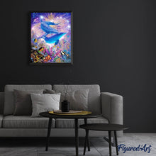 Charger l'image dans la galerie, Broderie Diamant | Broderie Diamant - Dauphins des Mers | animaux Broderie Animaux dauphins | FiguredArt