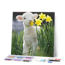 Charger l'image dans la galerie, Broderie Diamant | Broderie Diamant - Brebis et Fleurs | animaux Broderie Animaux fleurs | FiguredArt