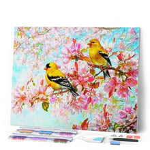Charger l'image dans la galerie, Broderie Diamant | Broderie Diamant - Oiseaux Jaunes | animaux Broderie Animaux oiseaux | FiguredArt