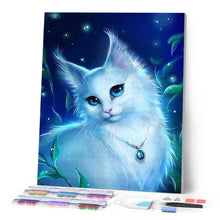 Charger l'image dans la galerie, Broderie Diamant | Broderie Diamant - Chat et collier | animaux Broderie Animaux chats | FiguredArt