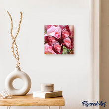 Charger l'image dans la galerie, Broderie Diamant | Broderie Diamant - Papillons et Rose | animaux Broderie Animaux Broderie Fleurs fleurs papillons | FiguredArt