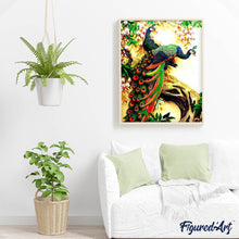 Charger l'image dans la galerie, Broderie Diamant | Broderie Diamant - Paons sur branches | Broderie Fleurs fleurs paons | FiguredArt