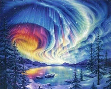 Charger l'image dans la galerie, Broderie Diamant | Broderie Diamant - Paysage de Lac dHiver | Broderie Paysages hiver paysages | FiguredArt