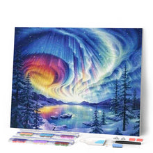 Charger l'image dans la galerie, Broderie Diamant | Broderie Diamant - Paysage de Lac dHiver | Broderie Paysages hiver paysages | FiguredArt