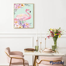 Charger l'image dans la galerie, Broderie Diamant | Broderie Diamant - Flamant Rose | animaux Broderie Animaux flamants roses | FiguredArt