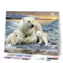 Charger l'image dans la galerie, Broderie Diamant | Broderie Diamant - Ours Polaires | animaux Broderie Animaux ours | FiguredArt