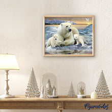 Charger l'image dans la galerie, Broderie Diamant | Broderie Diamant - Ours Polaires | animaux Broderie Animaux ours | FiguredArt