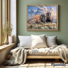 Charger l'image dans la galerie, Broderie Diamant | Broderie Diamant - Bisons | animaux bisons and yacks Broderie Animaux | FiguredArt