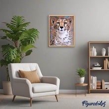 Charger l'image dans la galerie, Broderie Diamant | Broderie Diamant - Visage du Guépard | animaux Broderie Animaux | FiguredArt