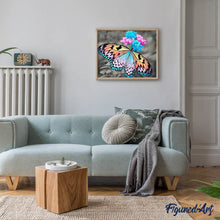 Charger l'image dans la galerie, Broderie Diamant | Broderie Diamant - Papillon qui butine | animaux Broderie Animaux papillons | FiguredArt