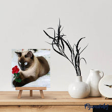 Charger l'image dans la galerie, Broderie Diamant | Broderie Diamant - Chat Romantique | animaux Broderie Animaux chats romantique | FiguredArt