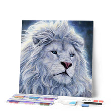 Charger l'image dans la galerie, Broderie Diamant | Broderie Diamant - Lion Blanc | animaux Broderie Animaux lions | FiguredArt