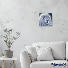 Charger l'image dans la galerie, Broderie Diamant | Broderie Diamant - Lion Blanc | animaux Broderie Animaux lions | FiguredArt