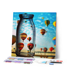 Charger l'image dans la galerie, Broderie Diamant | Broderie Diamant - Montgolfières et Vase | Broderie Paysages paysages | FiguredArt